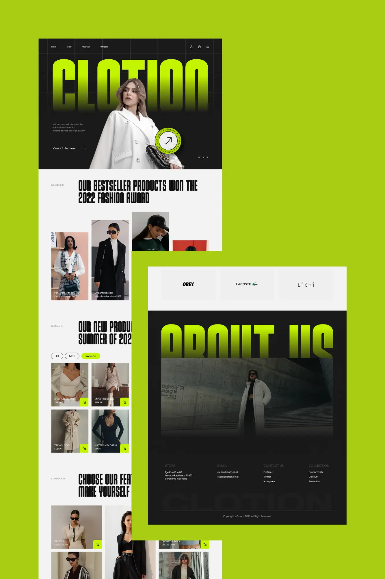 Clotion fashion ecommerce site