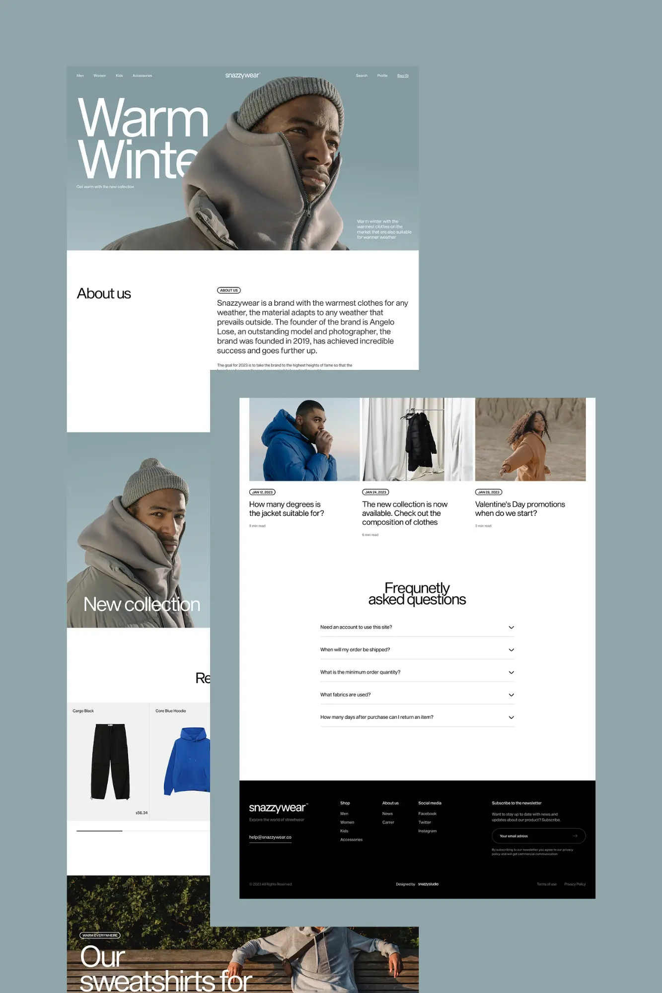 Snazzywear apparel ecommerce site