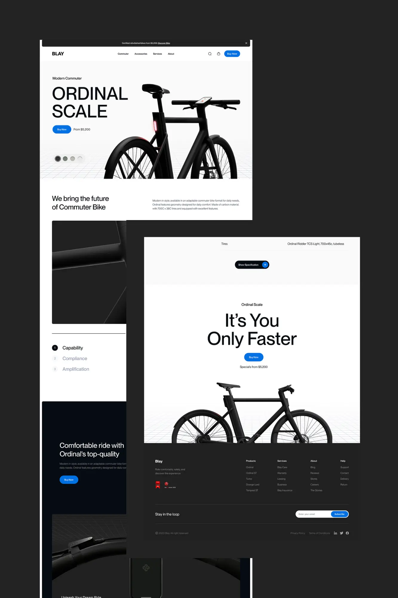 Blay electric bike ecommerce site