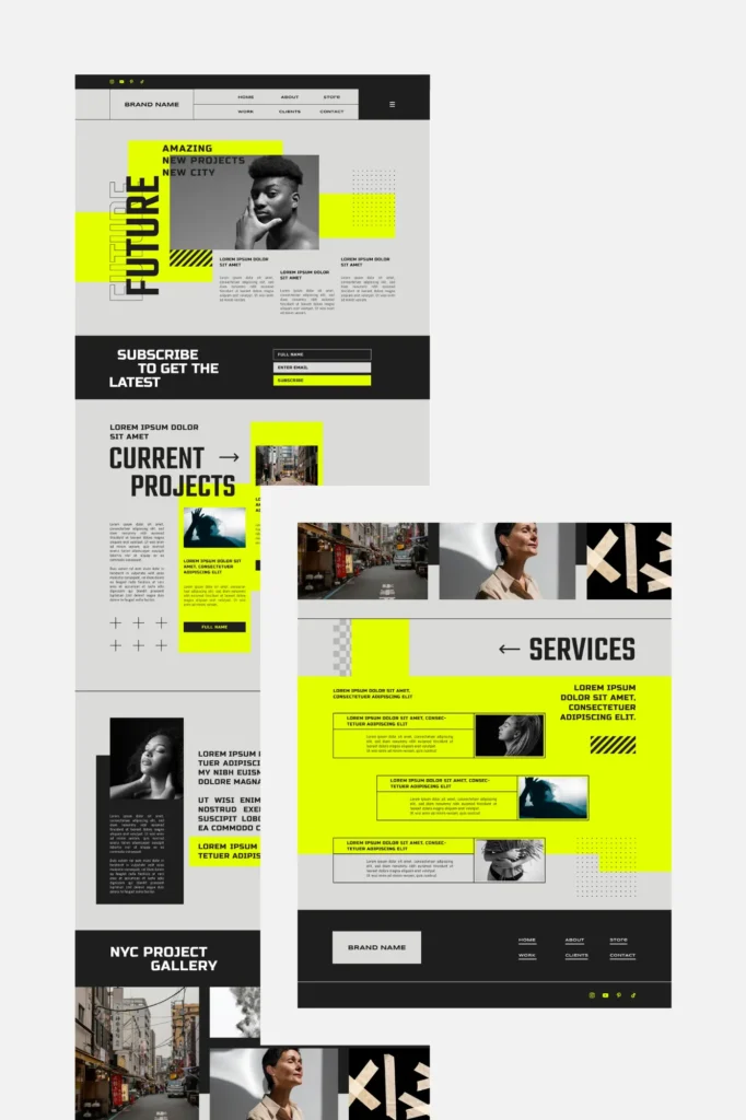 Brand Name creative agency WordPress site