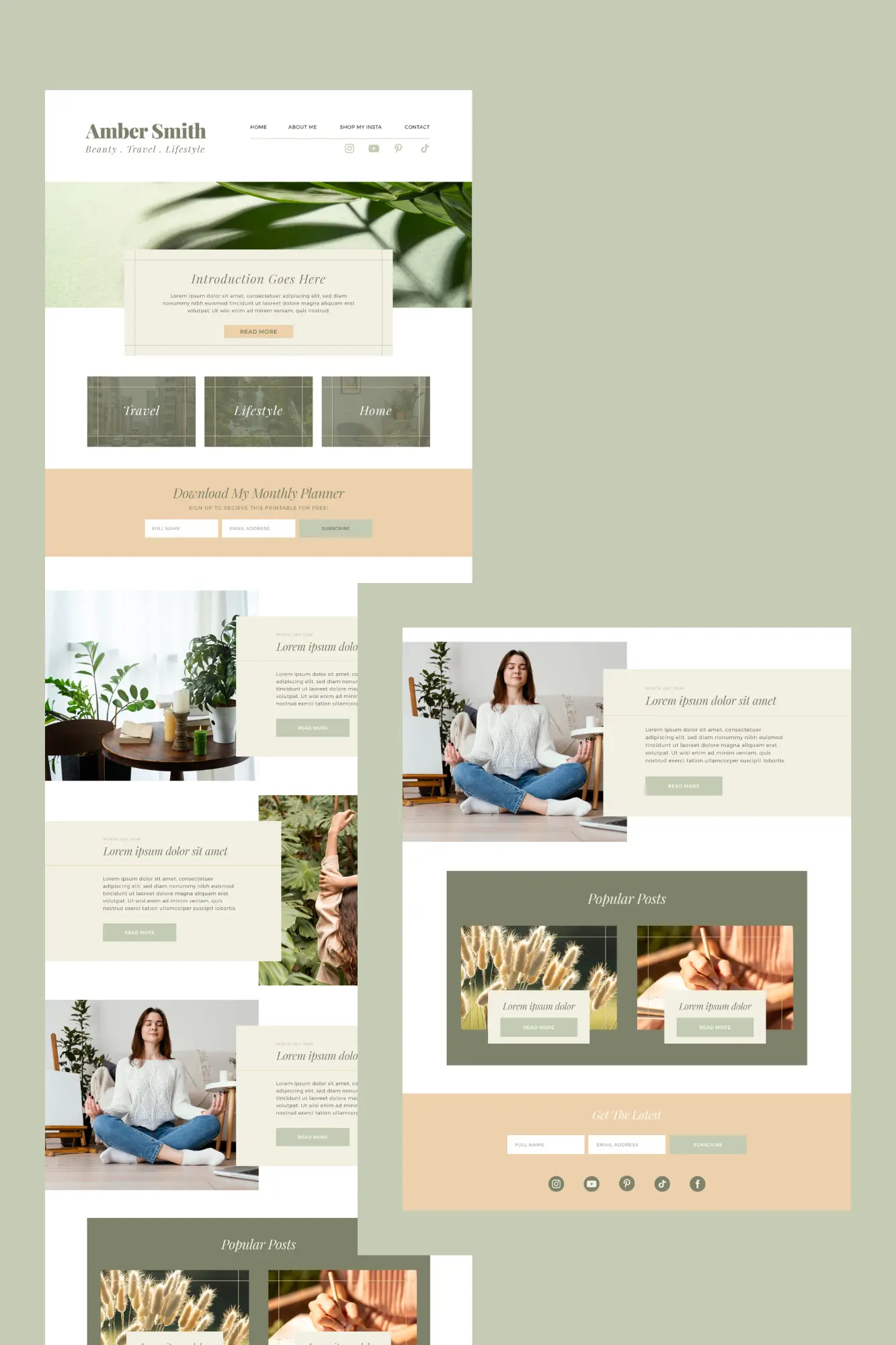 Amber Smith lifestyle blog WordPress site