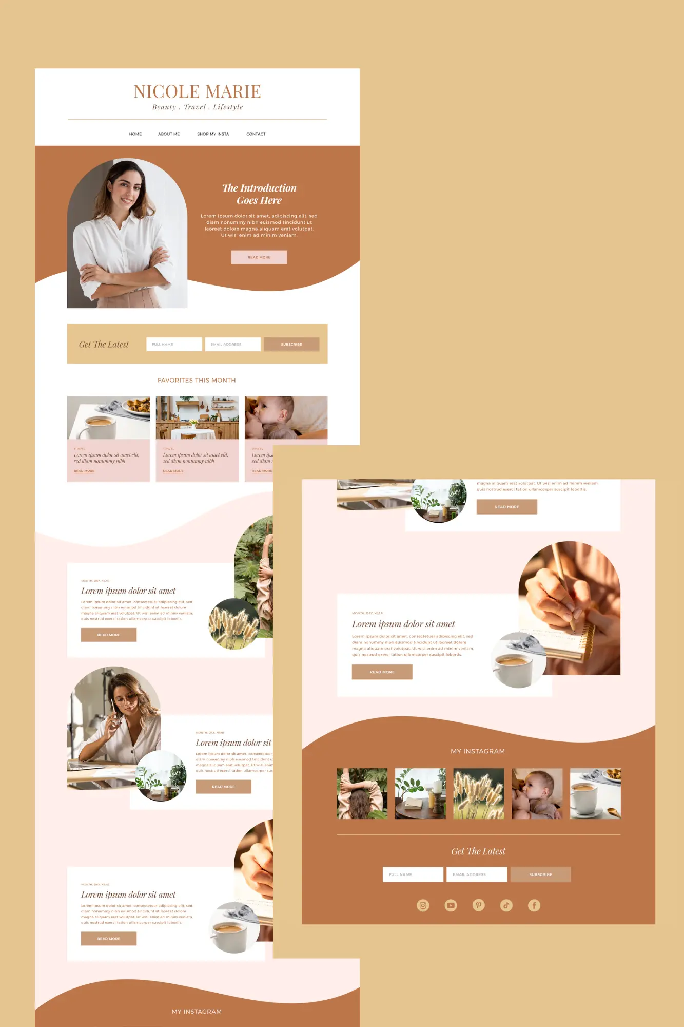 Nicole Marie beauty blog WordPress site