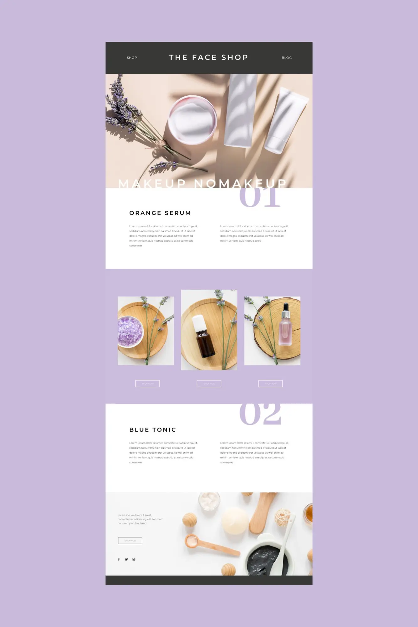 The Face Shop skincare blog WordPress site
